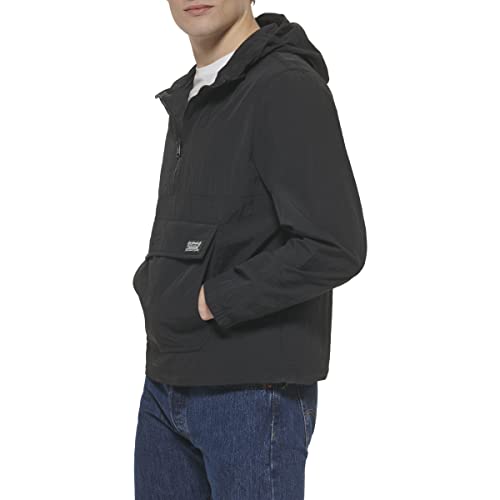 Image of LEVI'S Men's Lightweight Taslan Hooded Popover Windbreaker Jacket