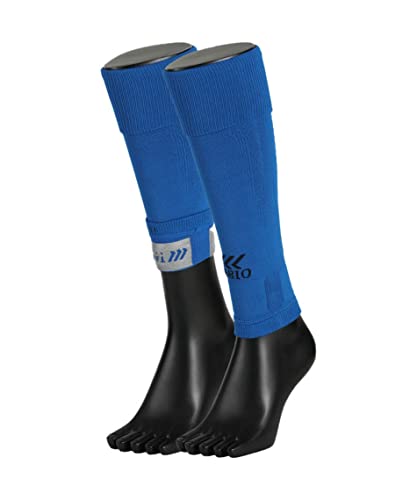 [タビオ] FOOTBALLノンスリップカーフ Mサイズ 日本製 サッカー フットサル ブルー