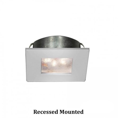 Image of WAC Lighting HR-LED87S-27-WT 3000K Soft White Square LED Button Light, White