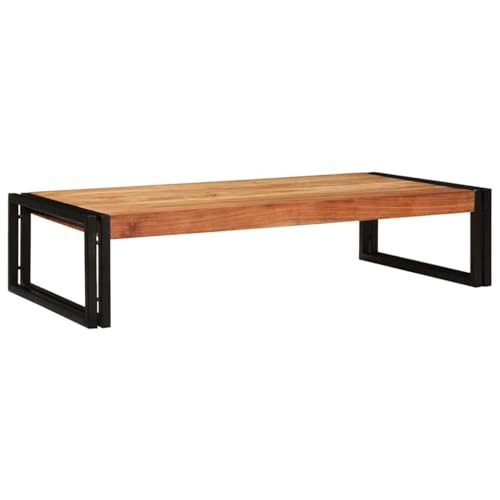 HOMEELIKE Badezimmer Regal 100 x 50 x 23 cm Massivholz Mango und Eisen