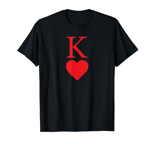King of Hearts Playing Cards Matching Halloween Costume Camiseta