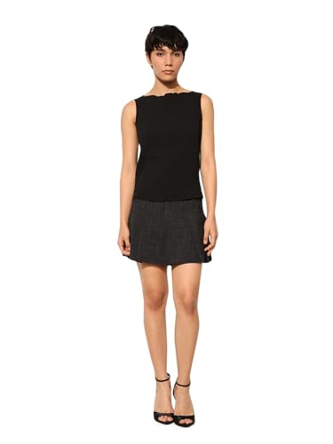 Image of ONLY Women's Textured Self-Design Sleeveless Top