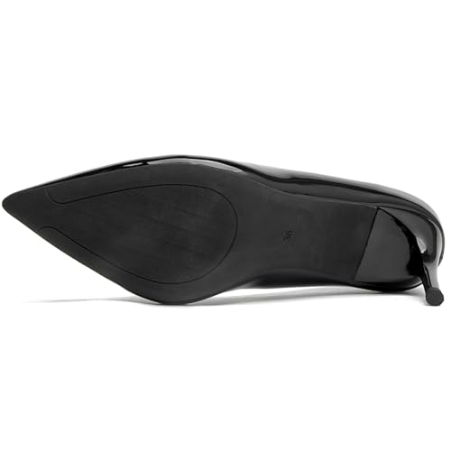 WUIWUIYU Womens High Heels Shiny Lovely Colors Pointed Toe Dress Work Wedding Pumps Bridal Heeled Court Shoes Stiletto Pumps4