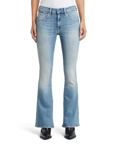 G-STAR 3301 Flare Jeans Skinny Flare Women's , Sun Faded Summer Sky D21290-d441-h099 , 33W / 30L
