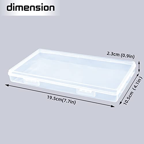 Image of DUOFIRE Small Plastic Box Organizer Box Small Plastic Storage containers Small Plastic case for Storage Pencils and Art Supply Storage Organizer Rectangle(7.7 x 4.1 x 0.9inch) 2 Pack