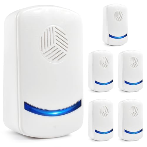 6 PCS Repelente Ultrasónico de Plagas,Antimosquitos Electrónico Ultrasónico Mosquitos,Repelente Ultrasónico Ratas para Anti Mosquitos, Moscas, Ratones, Cucarachas, Arañas