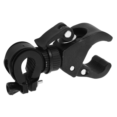 GRIRIW Cycling Flashlight Bracket 360 Rotating Bike Light Mount Flashlight Clamp Adjustable Holder for Cycling Bike Motorcycle Black