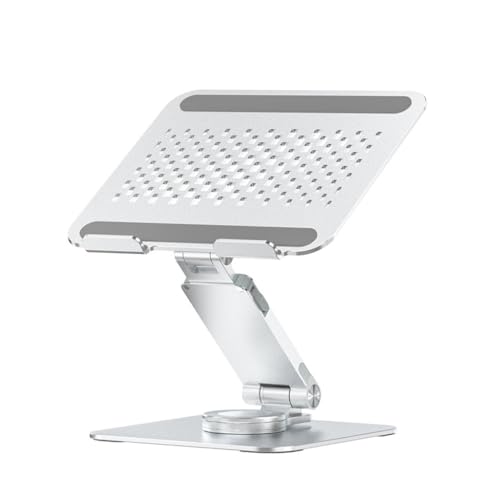 Support ordinateur portable rotatif 360 pour télétravail pliable et surélevé