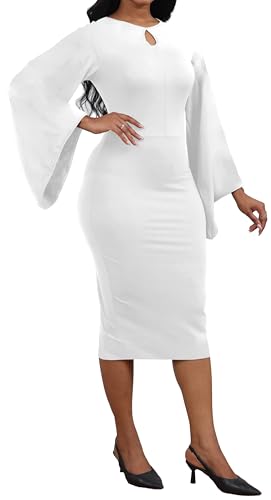 SeNight Women's Elegant Dress Bodycon Work Business Pencil Dresses4