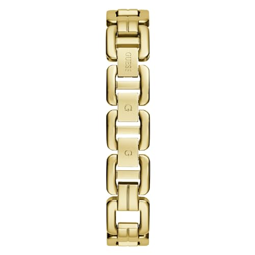 Image of GUESS Millie Analog Watch for Women with Silver Round Dial & Gold Stainless Steel Bracelet Band Water Resistant Women's Wrist Watches - U1387L2M