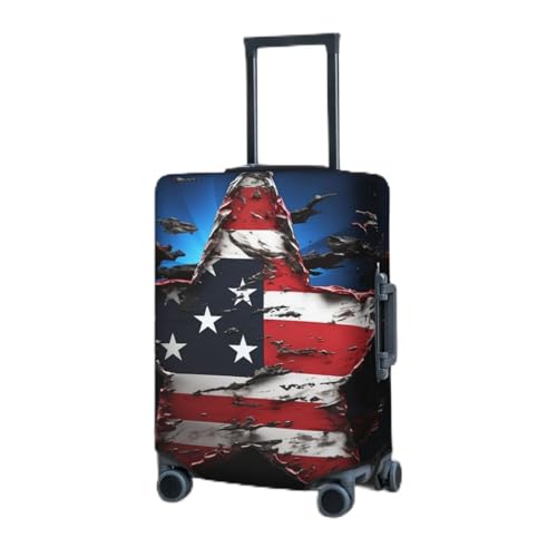 Travel Luggage Cover for Suitcase Elastic Suitcase Protector Flag stars Suitcase Covers Washable Suitcase Protective Cover Dust-proof Luggage Covers Fit 18-32 Inch Luggage