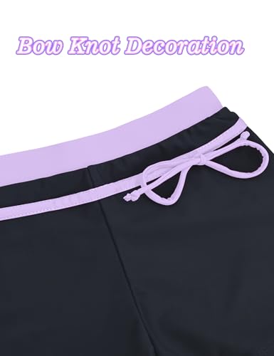 Image of Girls Swimsuits 2 Piece Summer Boyshort Bathing Suit Rash Guard Swimwear for Kids Child Beach with Sun Protection