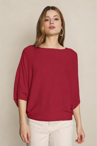 Image of Nachu Women Fashion Ribbed Batwing Sleeves Bagy Balloon Style Fit Top |Casual Regular Size fit | Winter and Party fit