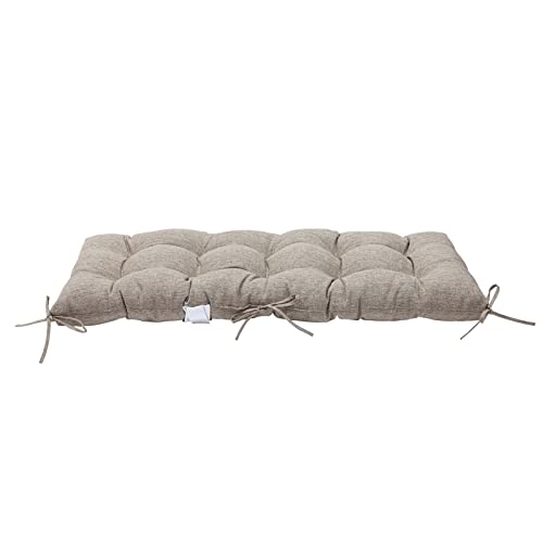 Image of QILLOWAY Outdoor Bench Cushion - 51x18x4 Inch Waterproof Patio Bench Cushion, Durable Bench Cushions for Outdoor Furniture, Replacement Outdoor Bench Cushions for Garden, Deck,Tan, Grey