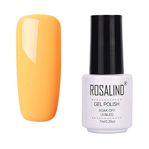 ROSALIND Vernis Semi Permanent 1 Couleur Gel Saok Off Pour Les Ongles en Gel UV Nail Art Construtor Polish 5ml Mini Bouteille