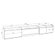 Skraut Home | TV-Schrank, Lowboard | für Wohnzimmer und Esszimmer | 288x45x35 cm | Für großformatiges TV | Elektrokamin XXL | Hängend | Moderner Stil | Schwarz