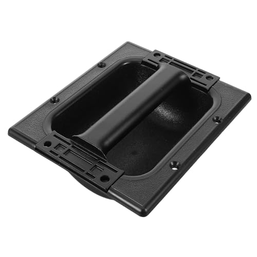 ibasenice Poignée en Métal Noire pour Caisson de Haut-parleur Design Carré et Angle Droit, Poignée de Levage Sécurisée Optimisée pour Usage sur Scène et Événements Fréquents