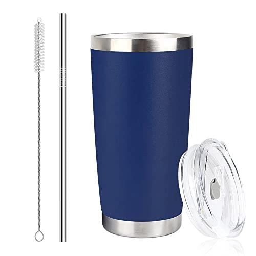 Copo Térmico Aço Inox 600ml Cha Água Cerveja Com Tampa Brastoy (Azul)
