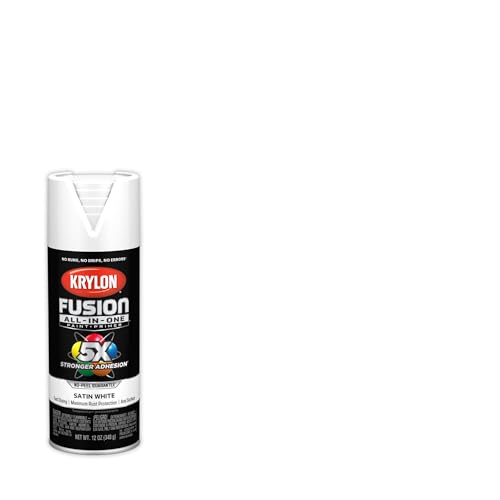 Image of Krylon Fusion All-In-One Adhesive Spray Paint for Indoor /Outdoor Use, 12 oz, White