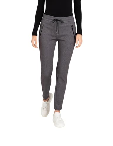 Mac Damen Hose Easy Gemustert Steel Grey Printed - 44/29