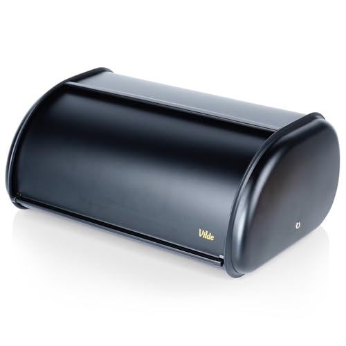 Panera de acero negro Vilde de 43x27,5x18,5 cm para pan 3