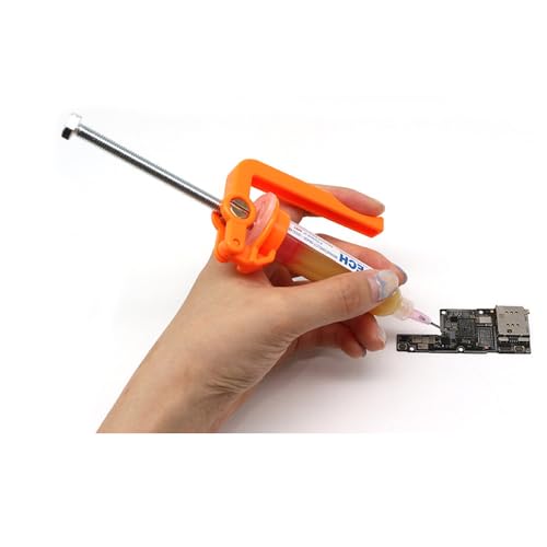 Soldering Flux Paste Glue Dispenser Extruder Manual Booster Propulsion Tool for 5cc 10cc Syringe Solder Paste Flux (Tool Only)