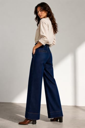 Image of Ben Martin Women High Rise High Waist Stretchable Baggy Oversized Loose Fit Casual Wear Denim Jeans