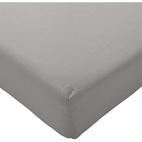 Highams Luxury Hotel Style Fitted Bed Sheet Polycotton Easy Care Bedding, Silver Grey - Single Cover