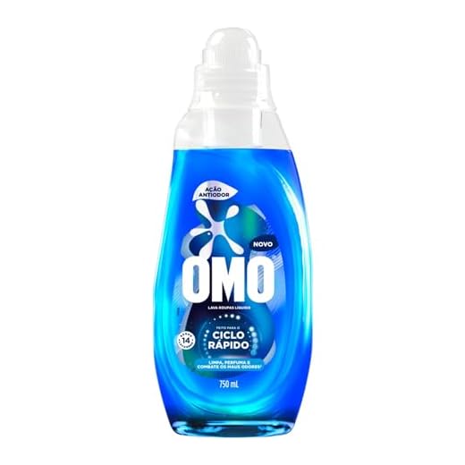 Lava-Roupas Líquido Omo Ciclo Rápido Ação Antiodor Frasco 750ml