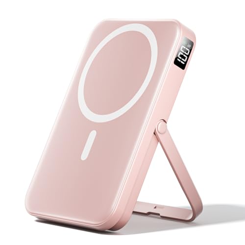 Image of for Magsafe Portable Charger,Wireless Magnetic 10000mAh Slim Power Bank with USB C Charging,Travel Essential for Magsafe Battery Pack Compatible with iPhone 17 /16 /15 /14 /13 /12 Series - Rose