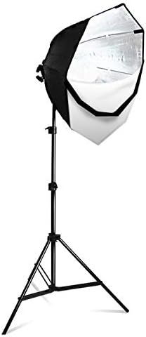 LimoStudio [1 Pack] LED Remote Control, 27 inch Octagon Diameter Softbox Continuous Lighting Kit, 3000K-6500K Adjustable Color Temperature, 7600 Lumen, 95>CRI, Soft Box Light Diffuser, AGG702