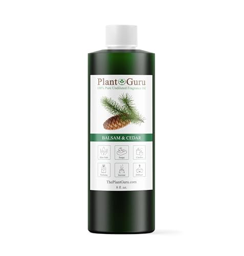 Balsam and Cedar Fragrance Oil 8 fl. oz. Scented Oil for DIY Soap Making, Candles, Bath Bombs, Body Butters. Used in Aromatherapy Diffusers, Burners and Warmers. Great Addition to Lotions and Creams.