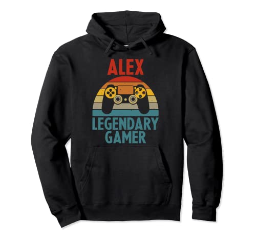 ALEX Gift Name Personalized Funny Gaming Geek Birthday Pullover Hoodie