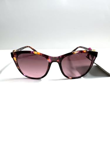 Foster Grant Fashion Sunglass purple Havana cat eye with embellished sides 100% UV lens protection NS03234