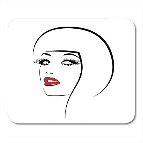 Preisvergleich Produktbild Mauspad künstlerisch schöne frau gesichtstintenzeichnung avatar beauty contour mousepad für notebooks, Desktop-computer mausmatten, Büromaterial