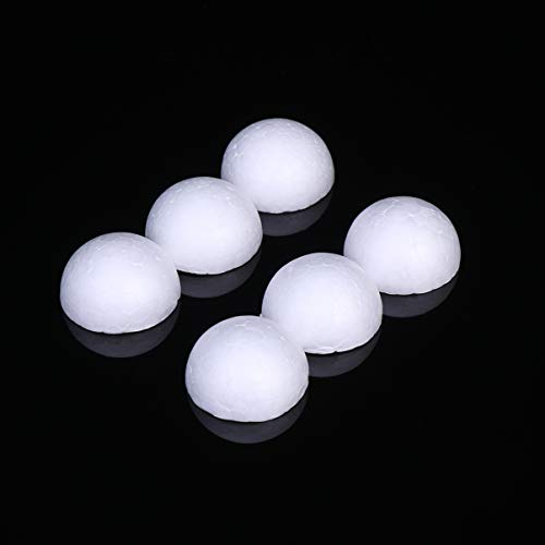 EXCEART 100 Stuks Halve Schuimballen 4 Cm Gladde Ronde Polystyreenschuimballen Halve Cirkel Schuimballen Modellering Van… - Image 5