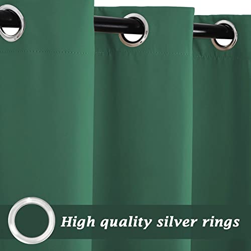 HBLIGHT Waterproof Outdoor Patio Curtains - Custom Sunshade Blackout Thermal Insulated Curtains Rustproof Grommet Top Privacy Garden Curtain for Indoor Porch Gazebo Pergola Canopy- 1 Panel 24 Colors - Image 2