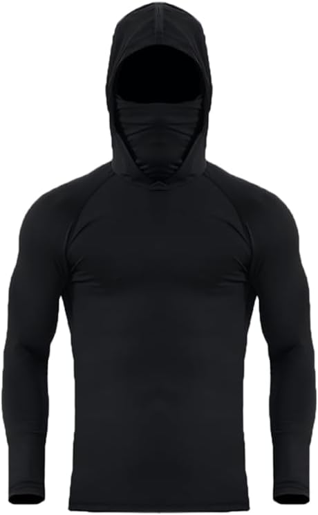 3 Pack Men's UPF 50+ Sun Protection Hoodies, Long Sleeve Moisture Wicking Shirts with Face Mask for Fishing - Image 7