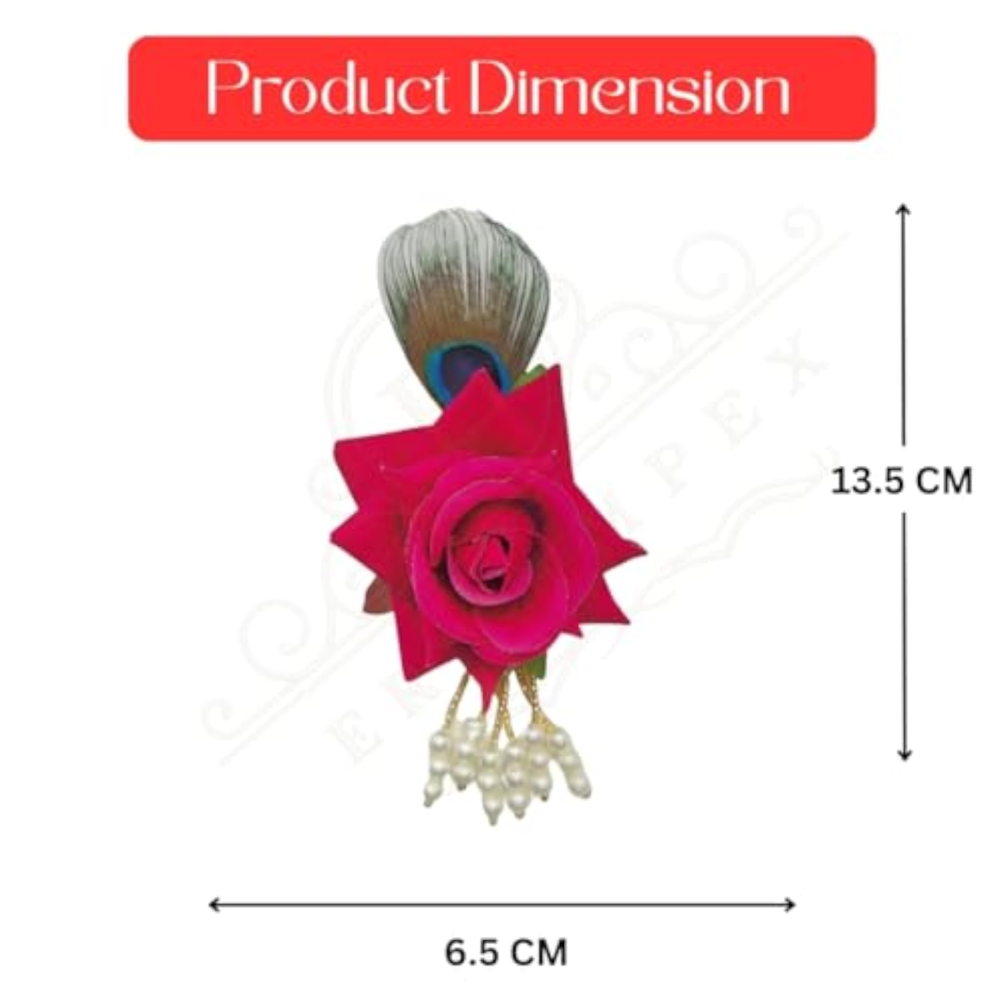 Premium Rose Flower Brooch for Traditional Wear