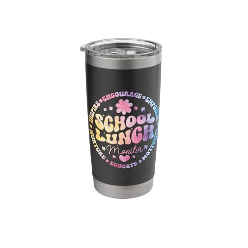 School Lunch Monitor Manager Food Services Crew Helper Squad Stainless Steel Insulated Tumbler