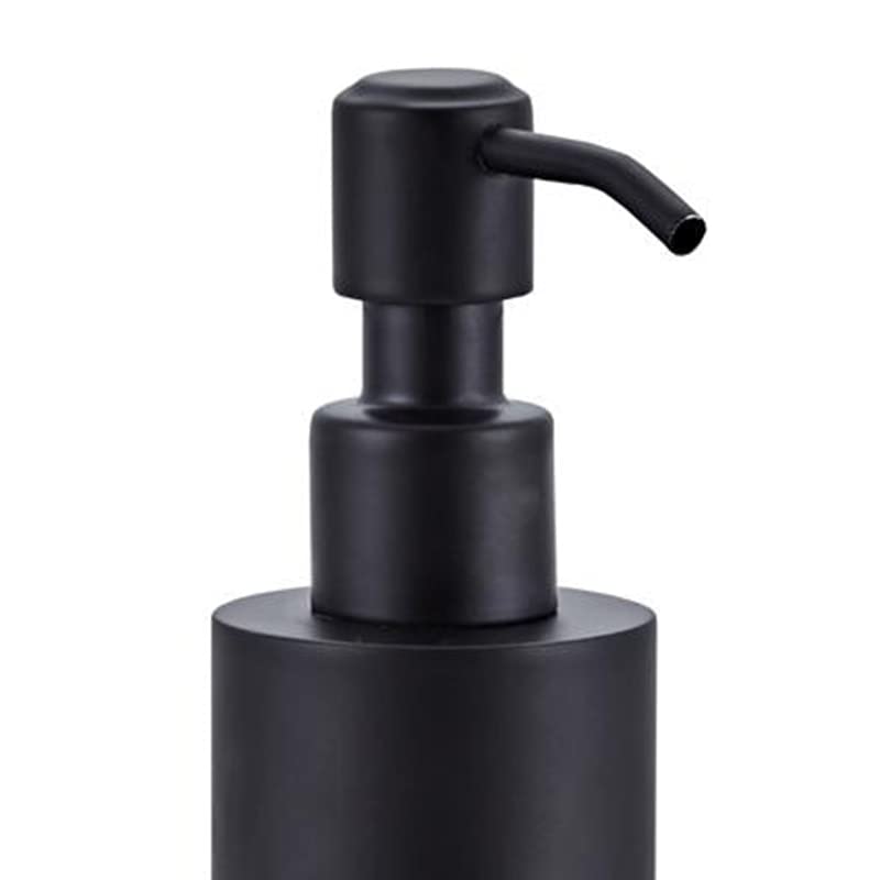Dosificador Jabon 200 ml dispensador de jabón de Acero Inoxidable Negro Recubierto Redondo Redondo Botella de Botella de Botella de Cocina Suministros de baño dispensador champú
