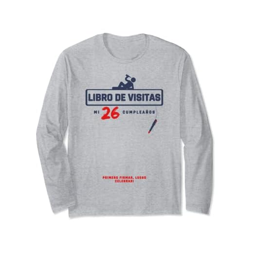 26 años - Libro de visitas de fiesta 26 años - 26 cumpleaños Manga Larga