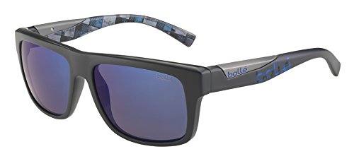 Bolle Clint Sunglasses Matte Grey/Blue Plaid, Multi