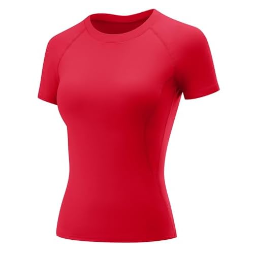 LOMON Womens Workout Tops Short Sleeve Raglan Athletic Shirts Yoga Gym Crewneck Quick Dry Tshirts