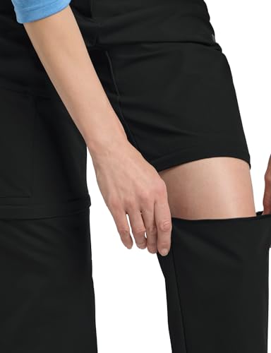 Jack Wolfskin Damen Pico Trail Zip Off Pants Wanderhose, Schwarz, 38 EU