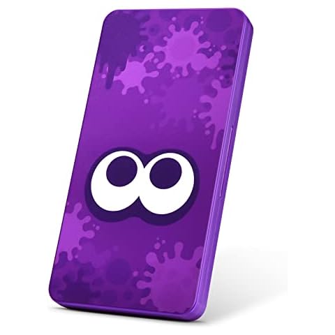 PALPOW Switch Game Case, Switch Game Holder Compatible with Nintendo Switch Games & Micro SD Cards, Switch Game Storage with 24 Card Slots for Splatoon Fans - Purple Cover