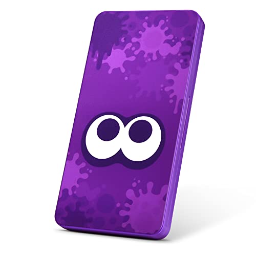 Switch Spiele Aufbewahrung Box, PALPOW Switch Game Card Case kompatibel mit Nintendo Switch Spielen & Micro SD Karten, Switch Kartenbox Hülle mit 24 Spielen Platz für Splatoon Fans - Lila / Violett Cover