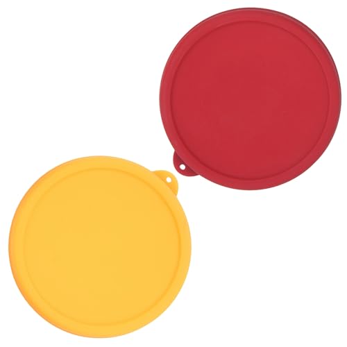 Kiicii 4 Cup Round Silicone Storage Cover Lids Replacement for Anchor Hocking and Pyrex 7201-PC Glass Bowls (Container not Included) (Red & Orange) 2 Pack by Kiicii - Used condition - US$8.90