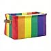 AUUXVA Storage Basket LGBT Pride Rainbow Stripe Storage Cube Box Durable Canvas Collapsible Toy Basket Organizer Bin with Handles for Shelf Closet Bedroom Home Office