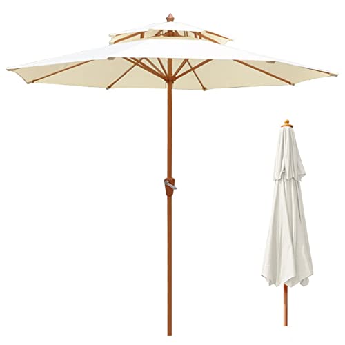 Parasol de patio resistente con protección solar y ventilación superior